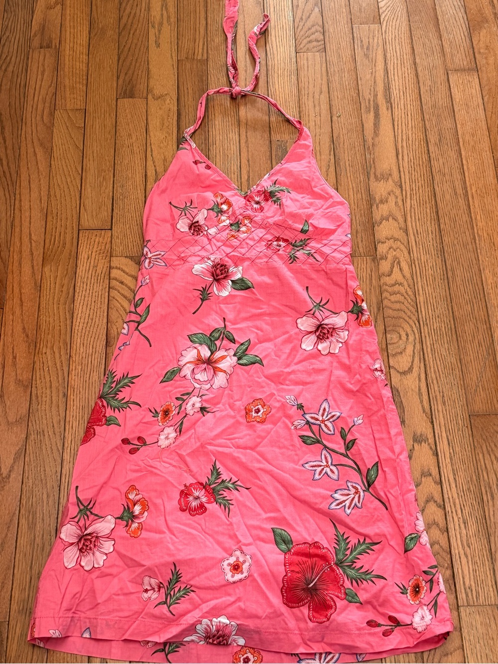 Tommy Hilfiger Pink Floral Halter Midi cotton Dress